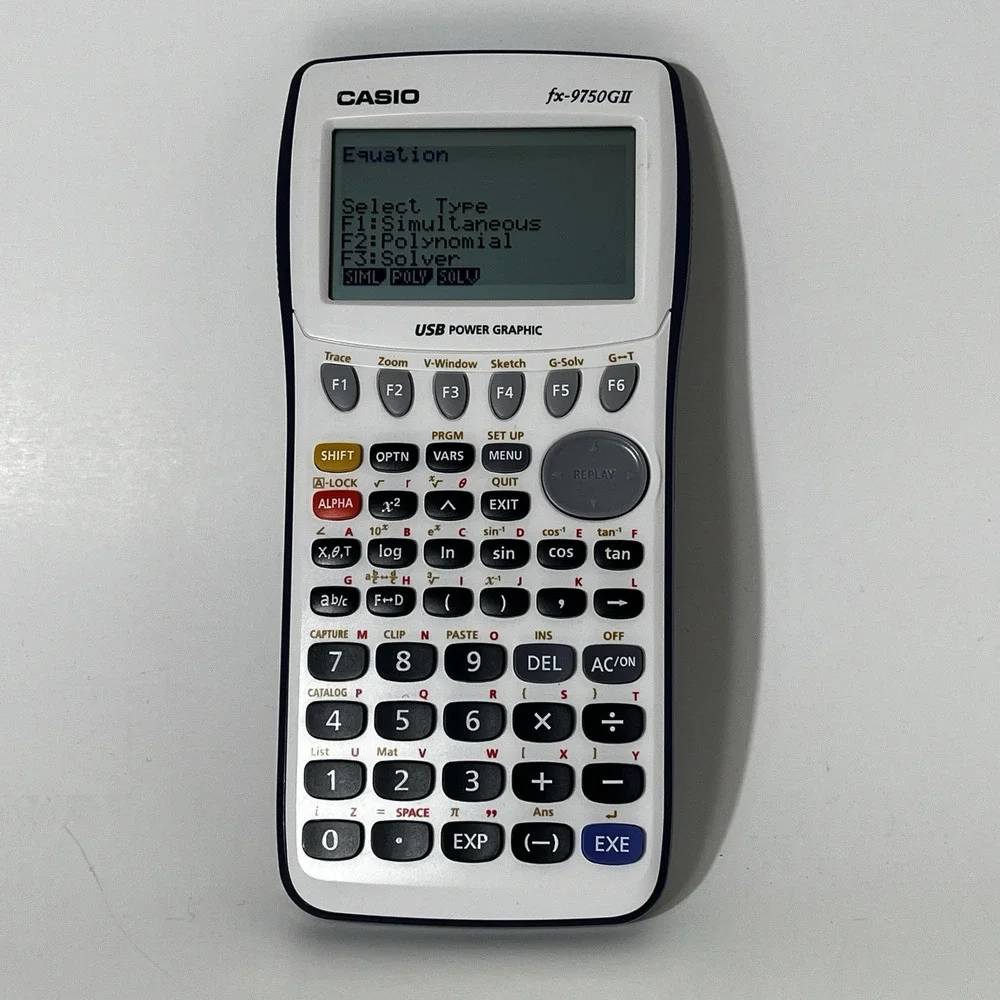 Casio fx-9750GII Graphing Calculator USB Power Graphic + Cover Tested & Working‎